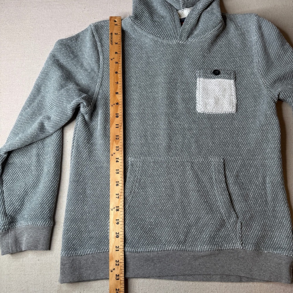 Unionbay Gray Waffle Knit Surf Hoodie Womens XL 16/18 Textured Pocket Sweatshirt - Picture 5 of 7